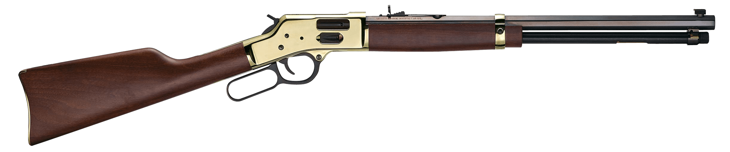 Henry H006GC Side Gate 45 Colt (LC) 10+1 20" Blued Octagon Barrel Polished Brass Rec American Walnut Stock Adj. Sight
