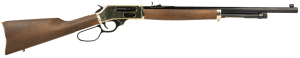 Henry H010BG Side Gate  45-70 Gov 4+1 22" Blued Octagon Barrel  Polished Brass Hardened Rec  American Walnut Stock Furniture  Large Loop Lever  Adj. Sight