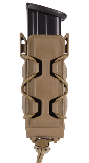 High Speed Gear 16PT01CB TACO V2 Mag Pouch Single Coyote Brown Polymer Belt Clip/MOLLE U-Mount Compatible w/ Pistol Mags