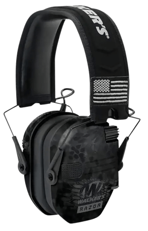Walker's GWPRSEMPATKPT Razor Patriot Slim Muff 23 dB Over the Head Kryptek Highlander/Black Polymer