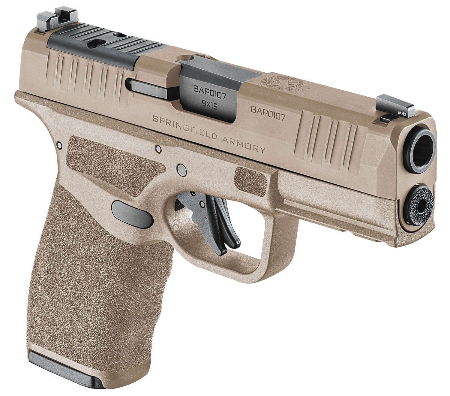 Springfield Armory HCP9379FOSPCTLC Hellcat Pro OSP Compact Frame 9mm Luger 10+1 3.70" Black Melonite Barrel Flat Dark Earth Cerakote Optic Ready/Serrated Steel Slide & Frame w/Picatinny Rail FDE Polymer Grip Crimson Trace CTS-1500 Ambidextrous - Image 3