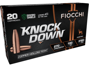 Fiocchi 270CHA Knock Down Enviro Shield 270Win 130gr Hollow Point 20rd Box