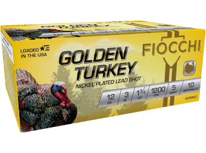 Fiocchi 123TRKC5 Golden Turkey  12Gauge 3" 1 3/4oz 5Shot 10rd Box