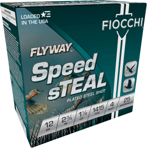 Fiocchi 12FST4 Flyway Speed Steel 12Gauge 2.75" 1 1/8oz 4Shot 25rd Box