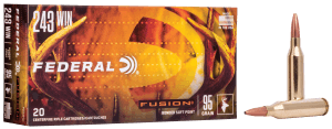 Federal F243FS1 Fusion  243Win 95gr Bonded Soft Point 20rd Box