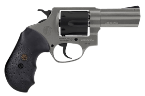 Rossi 2RP631C RP63 Small Frame 357 Mag 6 Shot 3" Black Stainless Steel Barrel Tungsten Gray Cerakote Cylinder Tungsten Gray Cerakote Stainless Steel Frame Black Textured Rubber Grip Hammer Block Safety Exposed Hammer