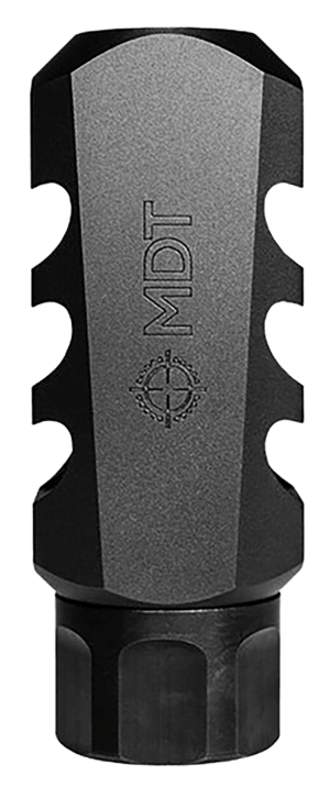 Mdt Sporting Goods Inc 103516BLK Elite Muzzle Brake 30 Cal (7.62mm) Black Steel 3 Port 5/8"-24 tpi