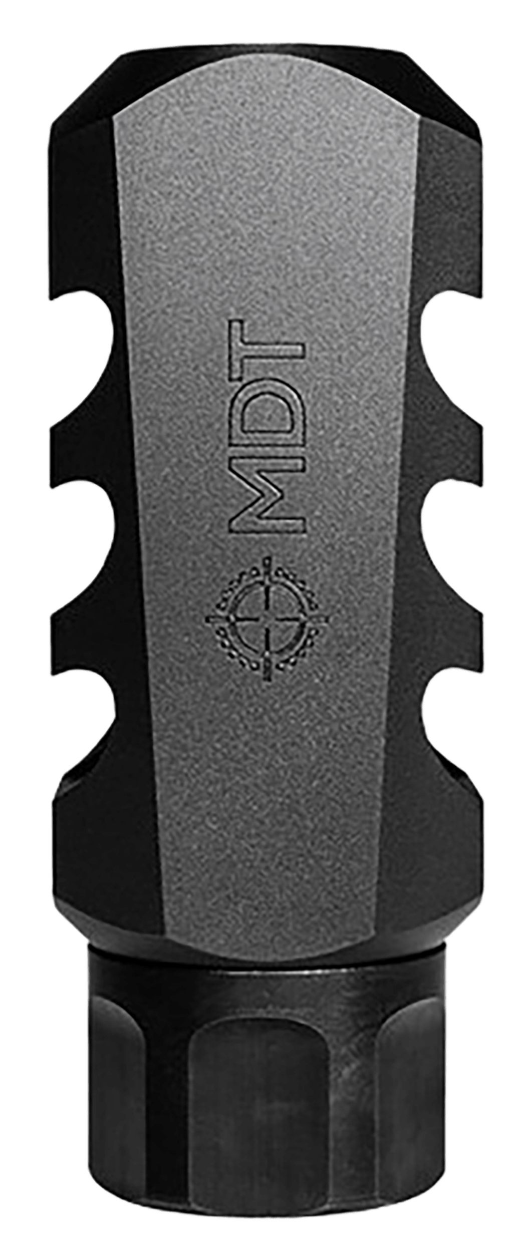 Mdt Sporting Goods Inc 103516BLK Elite Muzzle Brake 30 Cal (7.62mm) Black Steel 3 Port 5/8"-24 tpi