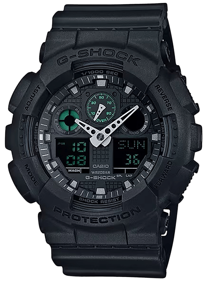 G-Shock GA100MB1ACR Tactical Black Black Analog/Digital Display
