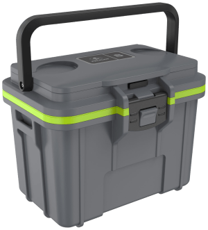 PELICAN 8Q-1-DKGRYEGRN 8QT ELITE COOLER GRY/GRN