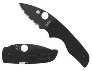 Spyderco C230GPBBK Lil' Native  2.42" Folding Plain Black DLC CPM S30V SS Blade/Black Textured G10 Handle Includes Pocket Clip