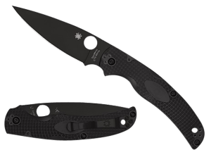 Spyderco C244PBBK Native Chief Lightweight 4.02" Folding Plain Black DLC CTS BD1N SS Blade/Black Textured FRN Handle Includes Pocket Clip