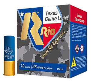 Rio Ammunition TGHV368TX Texas Game Load High Velocity 12 Gauge 14.30" 2 3/4 oz 8 Shot 25rd Box