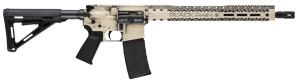 Black Rain Ordnance BROWTPLSB Spec 15+ We The People 5.56x45mm NATO 30+1 16" Light Sand Battleworn with Deep Engraving 15" Slim M-LOK Magpul Grip/Carbine Stock Castle Flash Hider