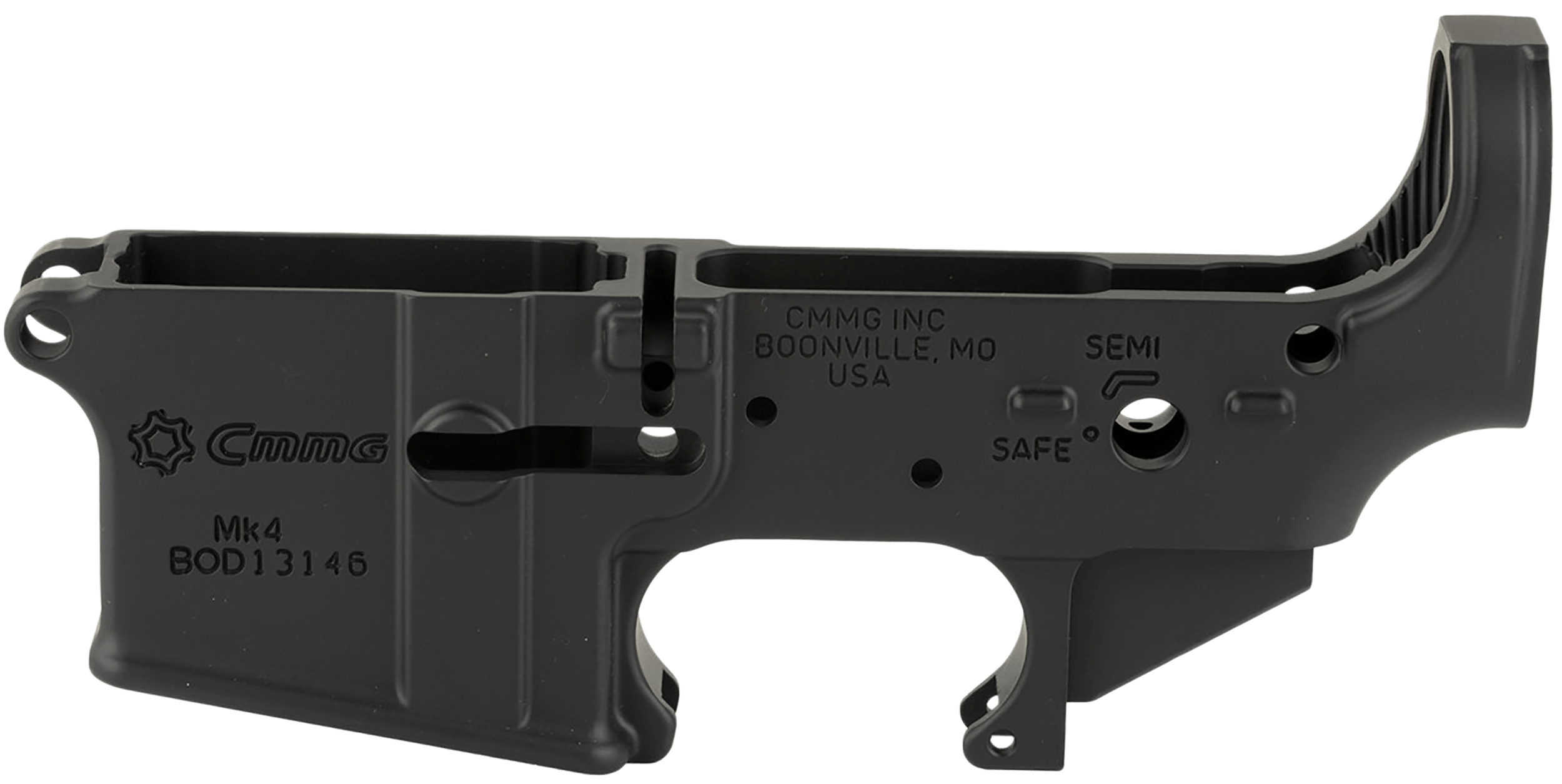 CMMG 55CA102AB Mk4 Lower Receiver Stripped Armor Black Cerakote Fits AR-15