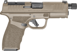 Springfield Armory HCP9449FTOSPLC Hellcat Pro OSP 9mm Luger 10 1  4.40" Black Melonite Hammer Forged Threaded Barrel  Flat Dark Earth Cerakote Optic Ready/Serrated Steel Slide  Flat Dark Earth w/Black Controls Polymer Frame w/Picatinny Rail  Adaptive Text