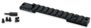 Weatherby J010004 Peak 44 Picatinny Rail  Matte Black 20 MOA