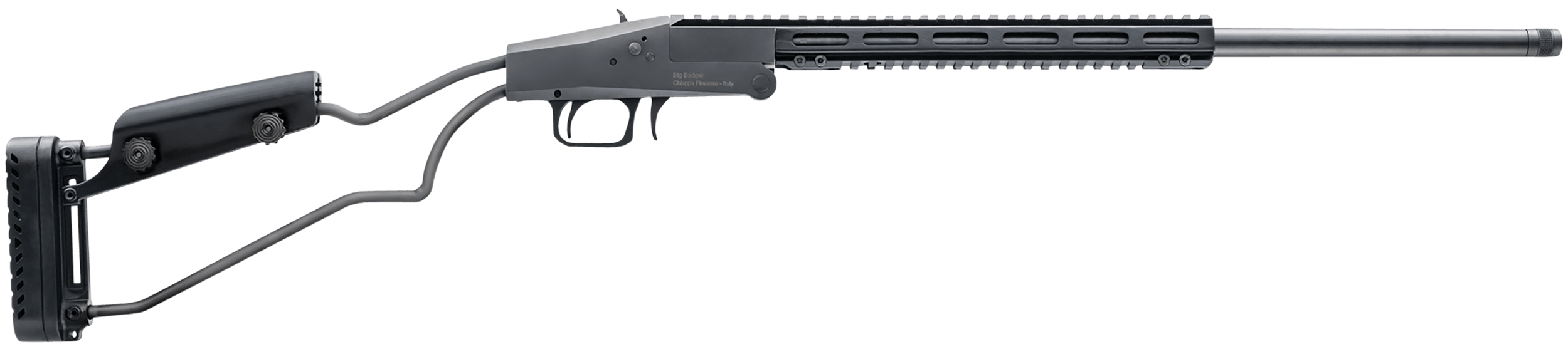 Chiappa Firearms CF500271 Big Badger 350 Legend 1rd 20" Threaded Black M-LOK/Picatinny Handgaurd Wire Stock with Adj. Comb
