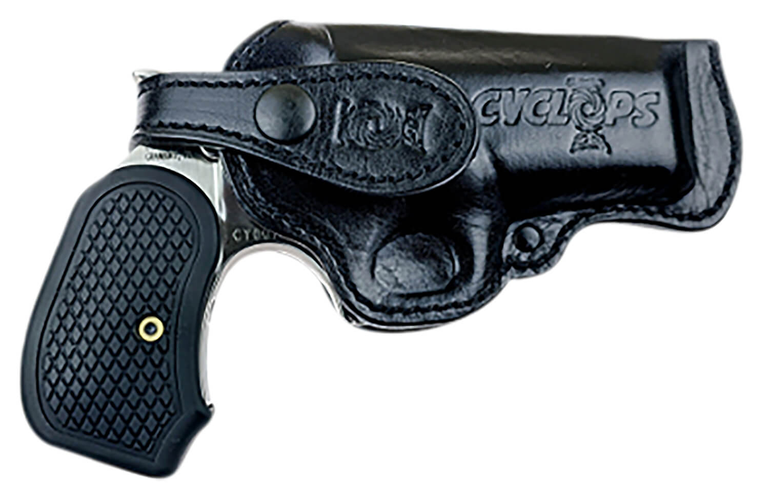 Bond Arms BACYP Cyclops Big Bore 44 Mag 1rd 4.25" Stainless Steel w/Engraved Barrel Matte Stainless Frame Black Extended B6 Resin Grip - Image 2