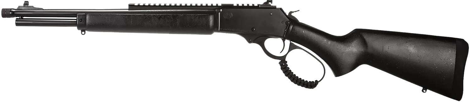 Rossi 953030161TB R95 Triple Black 30-30 Win 5+1 16.50" Black Cerakote Threaded Barrel Black Cerakote Picatinny Rail Steel Receiver Black Splatter Fixed Wood Stock - Image 2