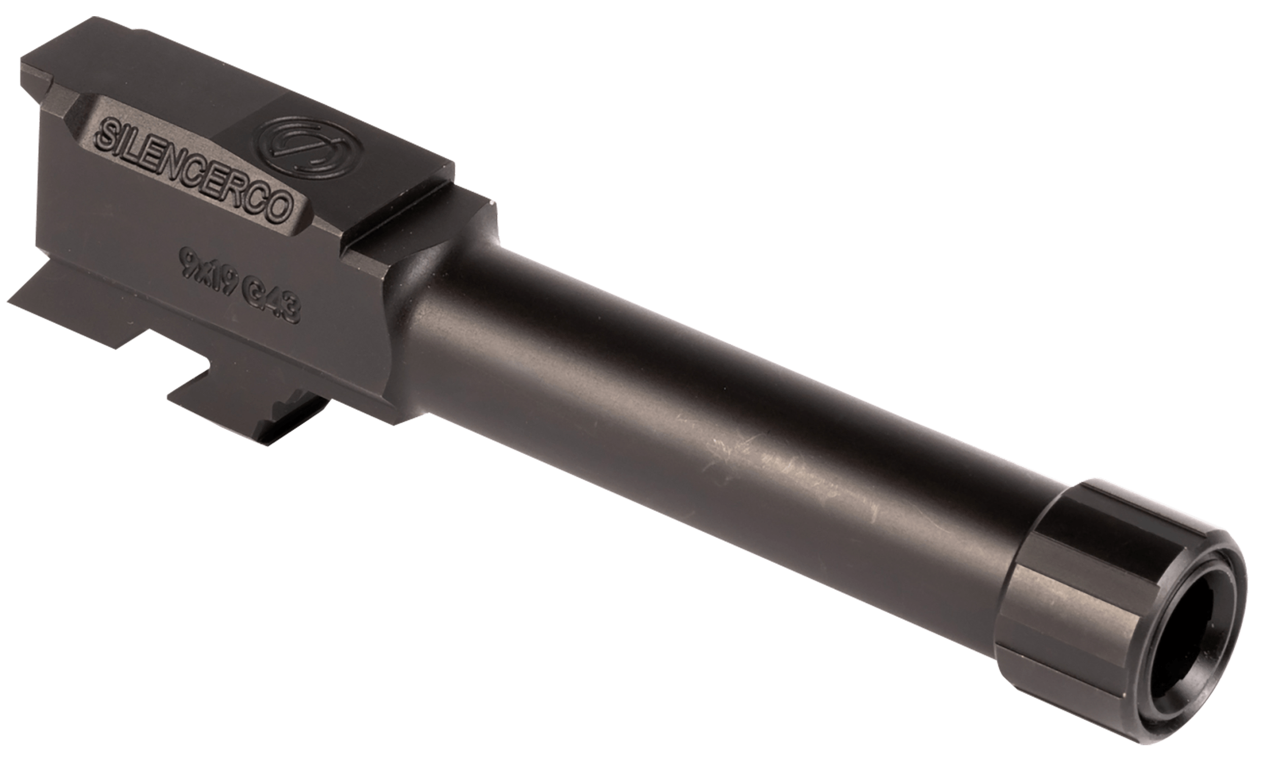 SilencerCo AC5049 Threaded Barrel 3.70" 9mm Luger Black Nitride Stainless Steel Fits Glock 43/43X