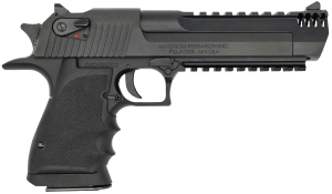 Magnum Research DE429L6IMB Desert Eagle Mark XIX L6 429 DE 7+1  6" Black Steel w/Integral Muzzle Brake & Picatinny Rail Barrel  Black Serrated Carbon Steel Slide  Black Anodized Aluminum Frame w/Beavertail & Picatinny Rail  Black Hogue Finger Grooved Grip