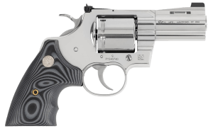 Colt Mfg PYTHONSP3NS Python Combat Elite 357 Mag 6 Shot 3" Stainless Barrel Cylinder & Frame Black G10 Grip