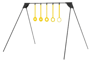 Caldwell 4002309 Ring Challenge Rimfire KYL Black/Yellow AR500 Steel Standing Includes 5 Rings