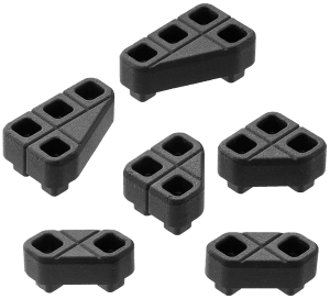Magpul MAG1366BLK DAKA Block Kit Angled Includes 45 Degree Blocks (2) 45/90 Degree Blocks (2) & 30/60 Degree Blocks (2) Black Polypropylene Fits Magpul DAKA Cases/Organizer Systems