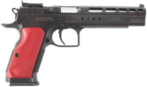 Tanfoglio TFGOLDM10OR Gold Match 10mm Auto 14+1 6" Blued Polygonal Rifled Barrel Blued Optic Ready/Ported/Serrated Steel Slide Blued Steel Frame w/Beavertail