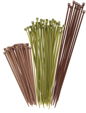 Vanish 15823 Hunting Blind Cable Ties Tan/Green/Brown Nylon 100 PK