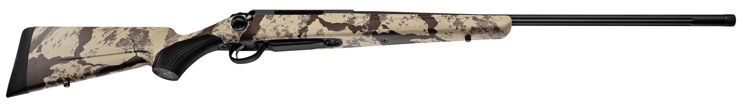 Tikka JRTXRFLC319 T3x Roughtech 6.5 PRC 2+1 24" Black Cerakote Fluted Threaded Barrel Drilled & Tapped w/Integral 17mm Rail Steel Receiver FirstLite Cerca Modular w/Interchangeable Pistol Grips Synthetic Stock Black Grip