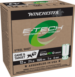 Winchester Ammo WCL12S6 E-Tech  12 Gauge 2.75" 1 oz 6 Shot 25rd Box