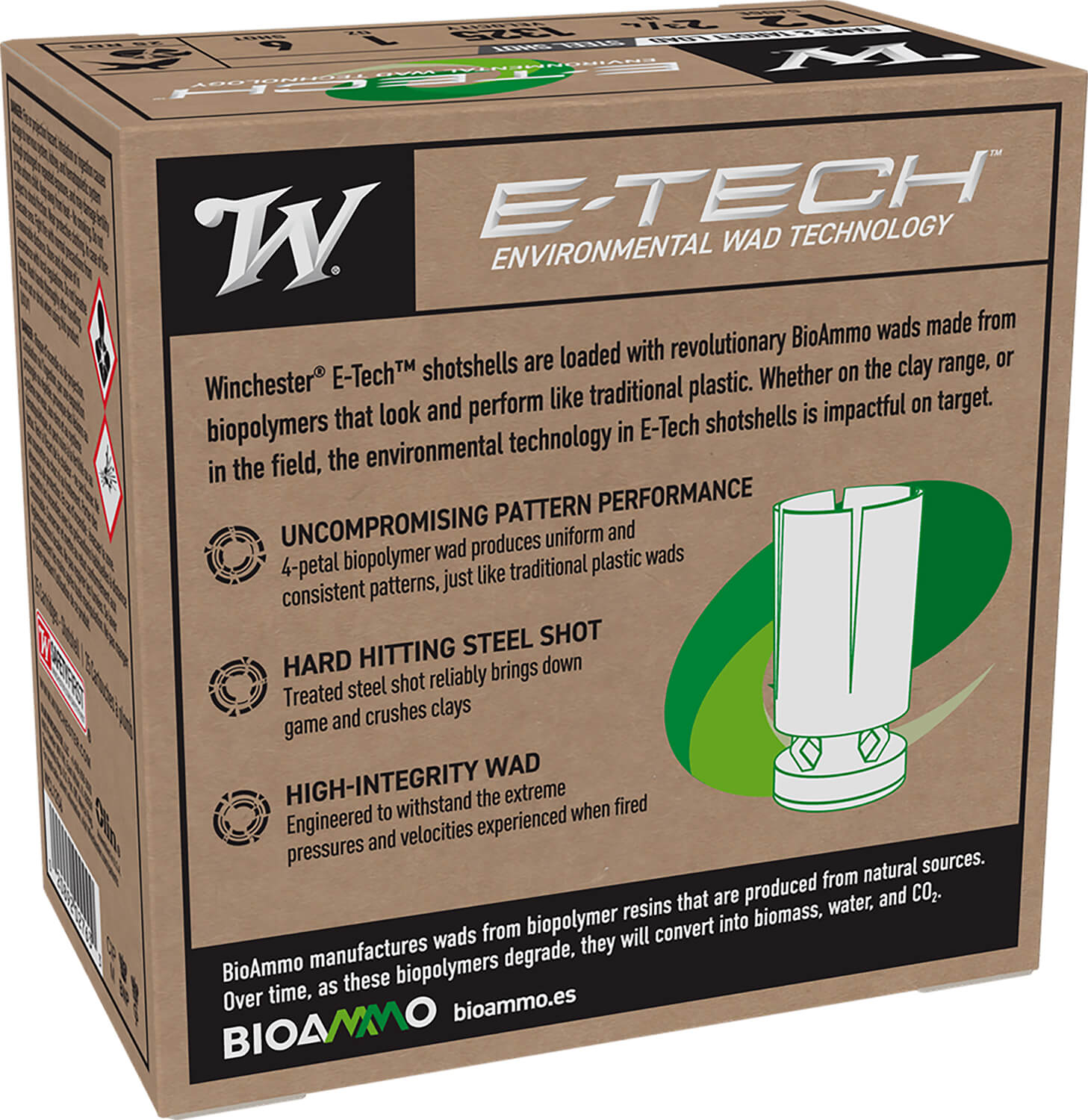 Winchester Ammo WCL12S6 E-Tech 12 Gauge 2.75" 1 oz 6 Shot 25rd Box - Image 2
