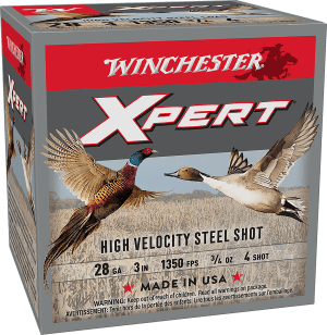Winchester Ammo WEXP2834 Xpert High Velocity 28 Gauge 3" 3/4 oz 4 Shot 25rd Box