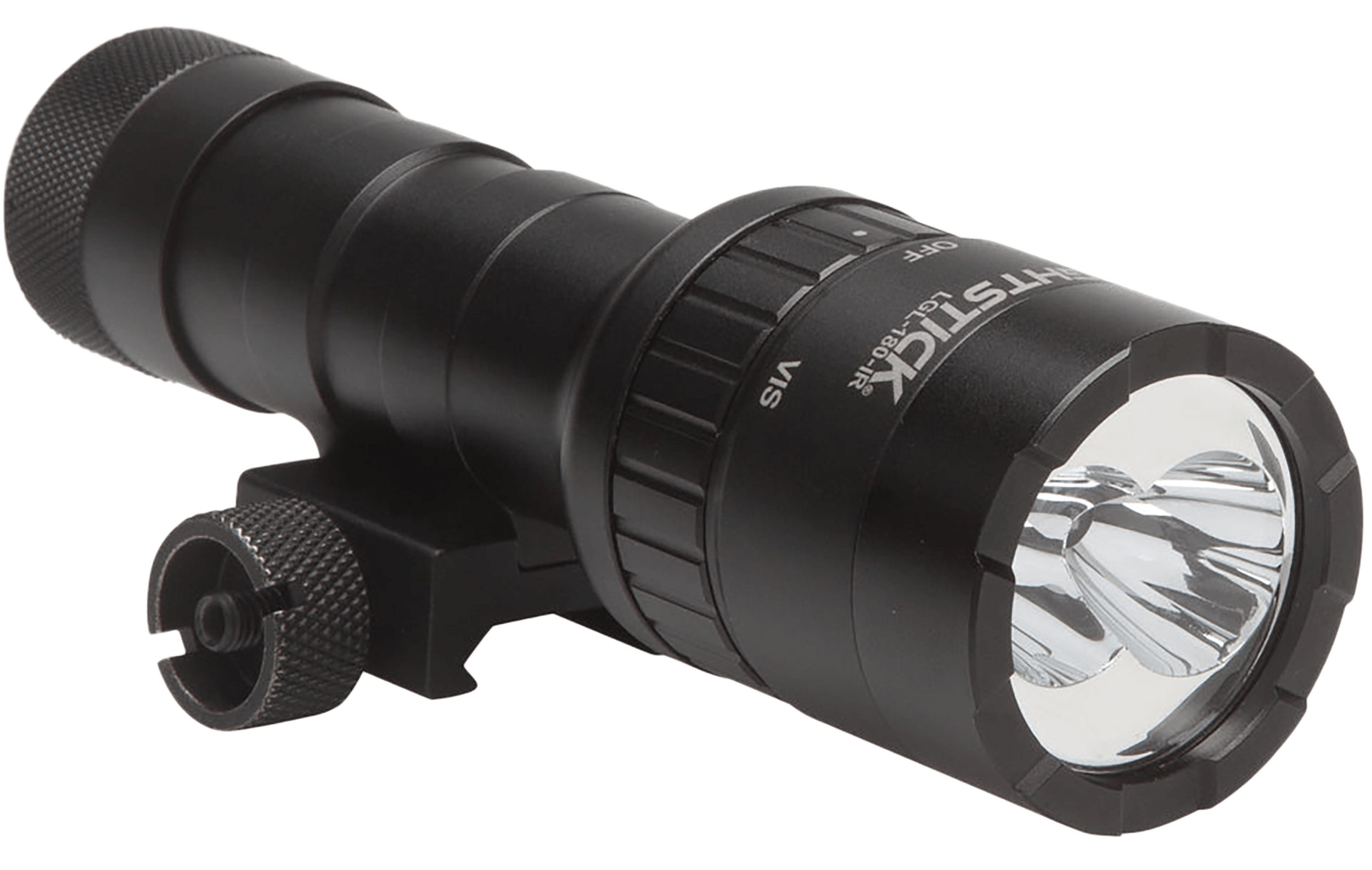 Nightstick LGL180IR Dual-Beam Long Gun Light Kit with IR Illuminator Black Anodized Hardcoat 1100 Lumens White LED 940 nM Infrared