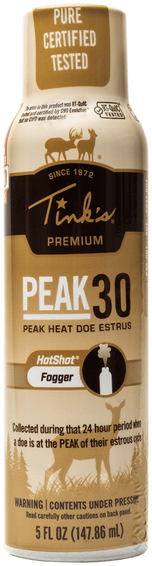 Tinks W5503 Peak30 Hot Shot Deer Doe In Estrus Scent 5 oz Fogger