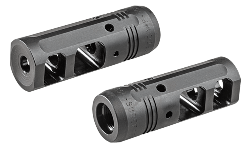 SureFire PROCOMP556 ProComp Muzzle Brake Black Nitride Steel with 1/2"-28 tpi Threads & 2.50" OAL for 5.56x45mm NATO M16 M4