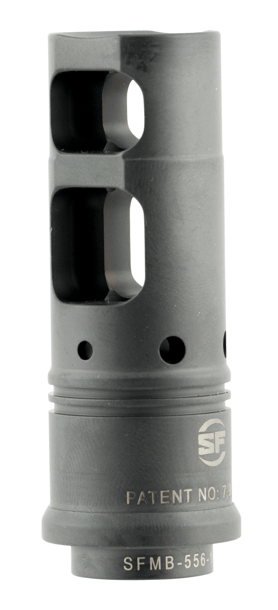 SureFire SFMB3383424 SOCOM Muzzle Brake Black DLC Stainless Steel with 3/4"-24 tpi Threads & 2.60" OAL for 338 Cal AR-Platform