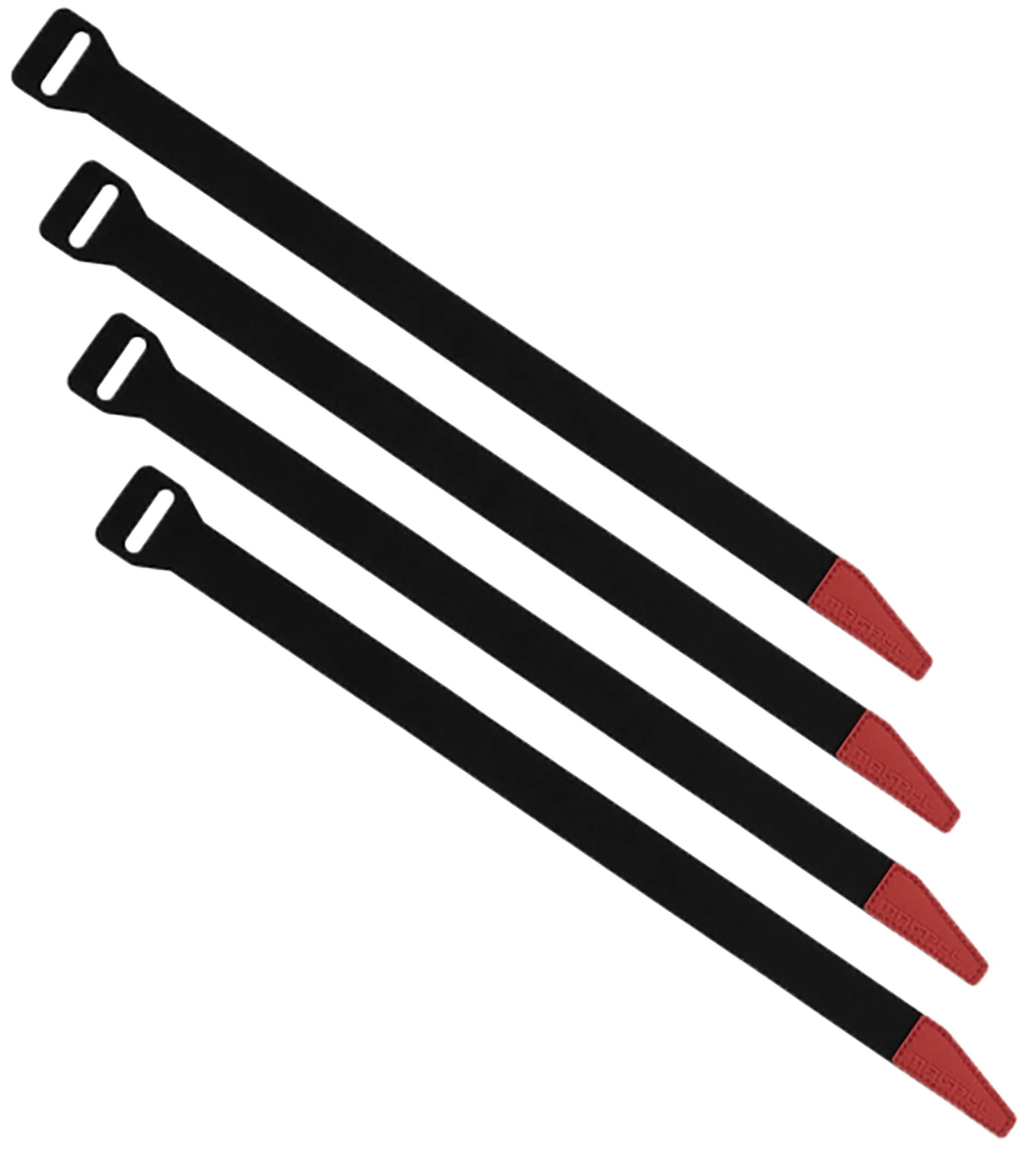 Magpul MAG1442-BLK DAKA Gear Straps Black/Red 12" Long 4 Pack