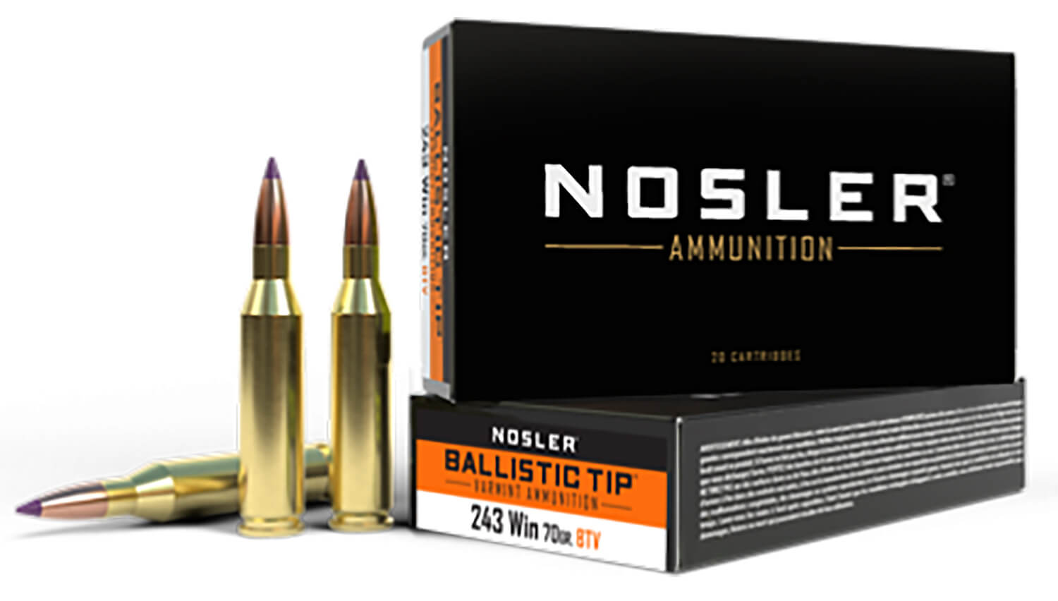 Nosler 40041 243 Win 70 gr Ballistic Tip Varmint 20rd Box - Image 2