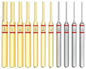 Real Avid AVAPKB Accu-Punch Pin Punch Set Brass/Steel Universal Firearm 11 Pieces