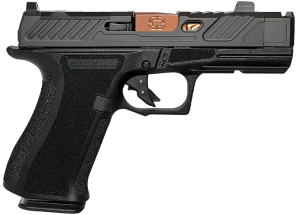 Shadow Systems SS-5239 CR920XP Compensator Sub-Compact Frame 9mm Luger 10+1 3.65" Bronze TICN Compensated/Match Grade Spiral Barrel  Black Nitride Optic Cut/Serrated/Window Cut Slide  Black Polymer Frame w/Beavertail & Picatinny Rail
