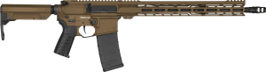 CMMG 55A9D0BMB Resolute MK4 5.56x45mm 30+1 16.10" Black Nitride Medium Taper Threaded Barrel  Midnight Bronze Cerakote Picatinny Rail Aluminum Receiver  EML 15" M-LOK Handguard  Midnight Bronze Synthetic CMMG 6 Position RipStock  CMMG Zeroed Grip