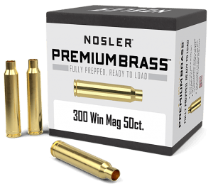 Nosler 10227 Premium Brass Unprimed Cases 300 Win Mag Rifle Brass/ 50rd Box