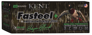 Kent Cartridge CC123FSP363X5 Fasteel + Precision Steel 12 Gauge 3" 1 1/4 oz 3x5 Shot 100rd Box/ 2 Case