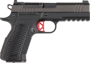Dan Wesson 92113 DWX  Compact Frame 9mm Luger 15+1 4.95" Black Match Grade Barrel Black DLC Optics Ready/Serrated Steel Slide Black Aluminum Frame w/Beavertail Black Textured Aluminum Grip