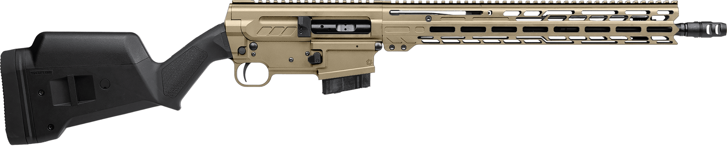 CMMG 28AC60CCT Dissent BR4 *CA Compliant 22 ARC 10+1 16.10" Coyote Tan Cerakote Aluminum Receiver Magpul SGA Stock Zeroed Drop-In Single Stage Trigger