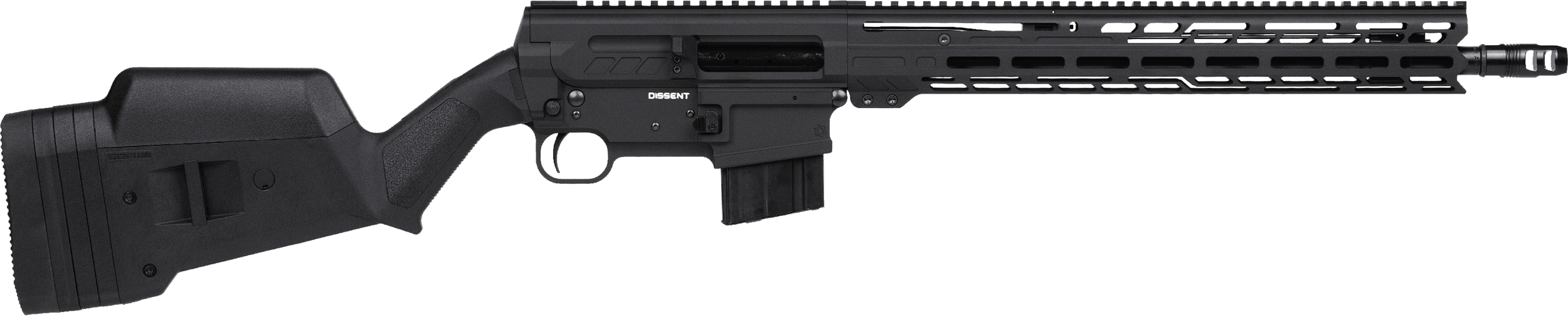 CMMG 60AB40CAB Dissent BR4 *CA Compliant 6mm ARC 10+1 16.10" Black Armor Cerakote Aluminum Receiver Magpul SGA Stock Zeroed Drop-In Single Stage Trigger