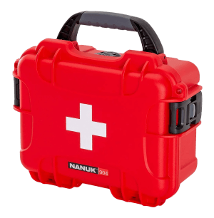 Nanuk 904S000RDPA0FSA01 First Aid Case  Waterproof Red NK-7 Resin